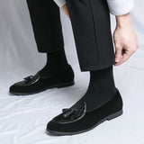 Lightweight Summer Casual Slip on Durable Formal Tassel Loafer Shoes for Men