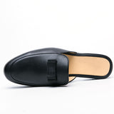 Summer Men Half Shoes Casual Slip on Backless Loafers With Bowknot Durable Comfortable Men Mules