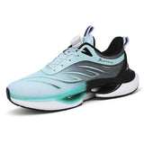 Men Casual Sports Sneakers Breathable Blank Mesh Rotary Knob Running Walking Shoes for Women