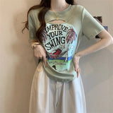 2XL 3XL 4XL Plus Size Hollow - out Design Short - sleeved T-shirt Women's Slimming Hot Girl Style Top for Women - Zeprah