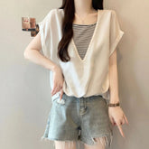 2XL 3XL 4XL plus size Short - sleeved T-shirt Women's Summer Loose women's t-shirts Slimming Going Out Tops - Zeprah