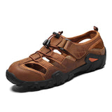 Top Quality Full Grain Leather Size 14 Men Casual Shoes Summer Breathable Genuine Leather Sandals for Men