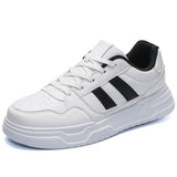 All Black White Sports Shoes Microfiber Leather Upper and Breathable Lining Sneakers