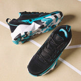 Mid Top Ankle Support Non Slip Wear Resistant Mesh Basketball Shoes for Indoor Outdoor Sports Training