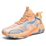 Men Outdoor Sports Sneakers Blank Breathable Mesh Basketball Shoes