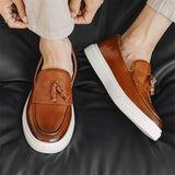 Handmade Classic PU Leather Dress Shoes for Men High Quality Tassel Loafers Casual Design Hot Selling Durable Slip on