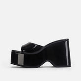 Women's Chic Slip-On Height Boosting Wedge Sandals with Chunky Platform Heels