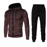 Trendy Autumn Hoodies Sweatsuit Casual Sport Trousers and Hoodie Zipper Jogger Set Streetwear Tracksuit Two Piece Sets for Men