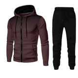Trendy Autumn Hoodies Sweatsuit Casual Sport Trousers and Hoodie Zipper Jogger Set Streetwear Tracksuit Two Piece Sets for Men