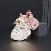 Candy Color Chaussures Femmes Thick Sole Purple Pink Green Chunky Platform Wedges Sneakers for Ladies