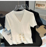 V-neck Short Sleeve Top Best Sale Women's Clothing Ice Silk Sports Top