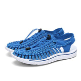 Unisex Women Flat Sandals Popular Fashionable Lightweight Comfortable Breathable Outdoor Men Casual Woven Sandals Shoes