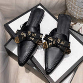 New Color Elegante Chaussures Femmes Low Mules Loafer Women low Heels