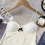 Women Camisole Chest Pads Summer Thin Ice Silk Crop Top Solid Color Female Women'S Tank Top