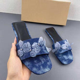 Women's Casual Babouche Open-Back Slide Sandals - Cute and Comfortable Flat Slippers for Ladies