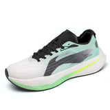 Women Low Top Lightweight Flexible Knit Upper Sport Sneakers Shock Absorbing Men Running Shoes with Support for Dynamic Moves