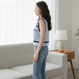 Color Contrast Tank Top for Women Single-breasted Cropped Turndown Going Out Tops