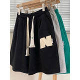 Summer Workout Sports High Waist Shorts Loose Straight-leg Shorts
