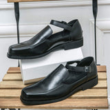 Summer Casual Dress Shoes Classic Design Cool Formal Slip on Comfortable Breathable Sandals Shoes for Men