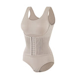 Women Front Hooks Tummy Control Shapewear Bodysuit Sleeveless Tank Waist Trainer Body Shaper Butt Lifter Bodysuit