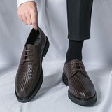 Pointed Toe Rubber Sole Black Brown Wedding Footwear Formal Classy Casual Dress Shoes for Men