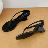 Luxury Unique Fashion Thong Mules Summer & Spring Wedge Chaussure Femme Women Heels