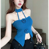 Halter Camisole Women's Outer Wear Summer Thai Sweet Spice Girl Sleeveless Top