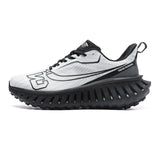 Breathable Mesh Upper Oxford Fabric 3D Molded Carbon Plate Midsole Sculpted Wave Outsole Flexible Lover Women Men Running Shoes
