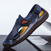 Summer Beach Fun Casual Comfortable Genuine Leather Sandals Men Sewing Soft Sole Fashion Men Casual Shoes