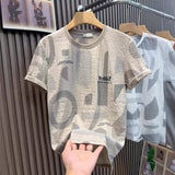 Men Lightweight Wrinkle Free T Shirt Big Letter Print Crew Neck Short Sleeve Tee Summer Casual Loose Fit T Shirts for Men