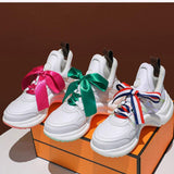 Spring New Thick Sole Platform Casual Running Shoe Muti Color Chunky Women Sneakers