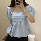 New Design Going Out Tops Best-selling Ruffle Tops for Women Summer Short-sleeved Blouse