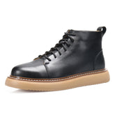 New Design Good Quality Cowhide Cook Original Genuine Leather Men Ankle Boots Comfortable Pointed Toe Dress Leather Shoes