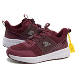 Clearance Price Men and Women Lightweight Breathable Running Shoes with Elastic Lacing Shock Absorption for Gym Jogging