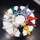 Women's Elegant Slingback Pumps in Polka Dot Design, Fashionable Flat Shoes