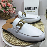 Breathable Backless Half Loafers Dress Shoes Summer Men Casual Shoes Sandals