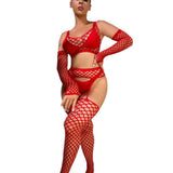 Tight Bikini Three Piece Sexy Lingerie Seductive Pantyhose for Women