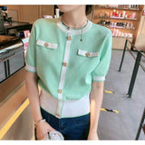 Classic Women's Clothing Knitted Tops for Women Popular Women's T-shirts