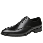 Pointed Toe Microfiber Leather Dress Shoes Classic Handmade Quality Gentlemen Wedding Lace up Formal Men Shoes