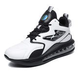Premium Leather Sneakers with Air Cushion Midsole Ergonomic Support Breathable Walking Running Shoes for Men