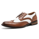 Sophisticated Brogue Lace-Ups: Wedding Oxfords Formal Genuine Leather Dress Shoes Quality Men Brogues