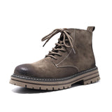 Breathable High-top American Style Retro Men Boots Workwear Genuine Leather Trendy Winter Boots
