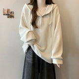 4xl Large Size Hooded Top Women's 2025 Autumn and Winter New Loose Slim Fashionable Long Sleeve Hoodie for Women - Zeprah