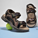 Full Grain Leather Upper Good Quality Open Toe Summer Casual Pure Genuine Leather Sandals for Men