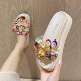 Elegant Summer Diamond Platform Sandals