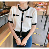 Classic Women's Clothing Knitted Tops for Women Popular Women's T-shirts