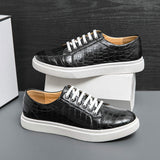Pattern Lace up Yellow Black Comfortable Leisure Daily Casual Shoes for Men