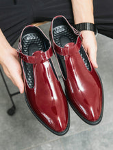 Buckle Strap Breathable Pointed Toe Red Black Formal Dress Shoes Summer Casual Handmade Sandals for Men