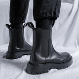 High Ankle Boots Comfortable White Sewing Thread Durable Handsome Chelsea Boots for Men