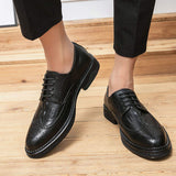 Wedding Formal Shoes Durable Fashion Lace up Classic Pointed Toe Men Dress Shoes Oxfords